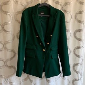 XOXO XS Hunter Green Suit ft, Gold Accent buttons
